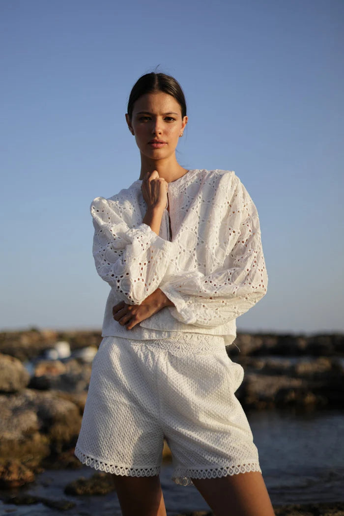 Chaqueta bordada blanca Luna Llena