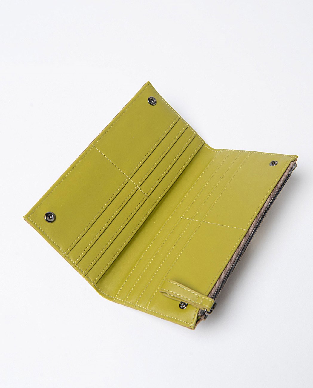 Cartera grande bicolor Kaki Surkana