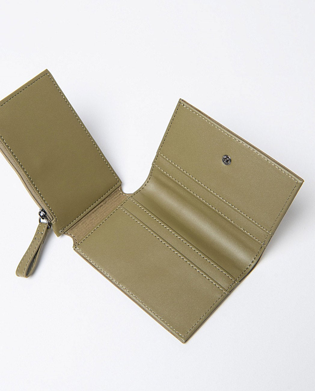 Cartera pequeña bicolor Kaki