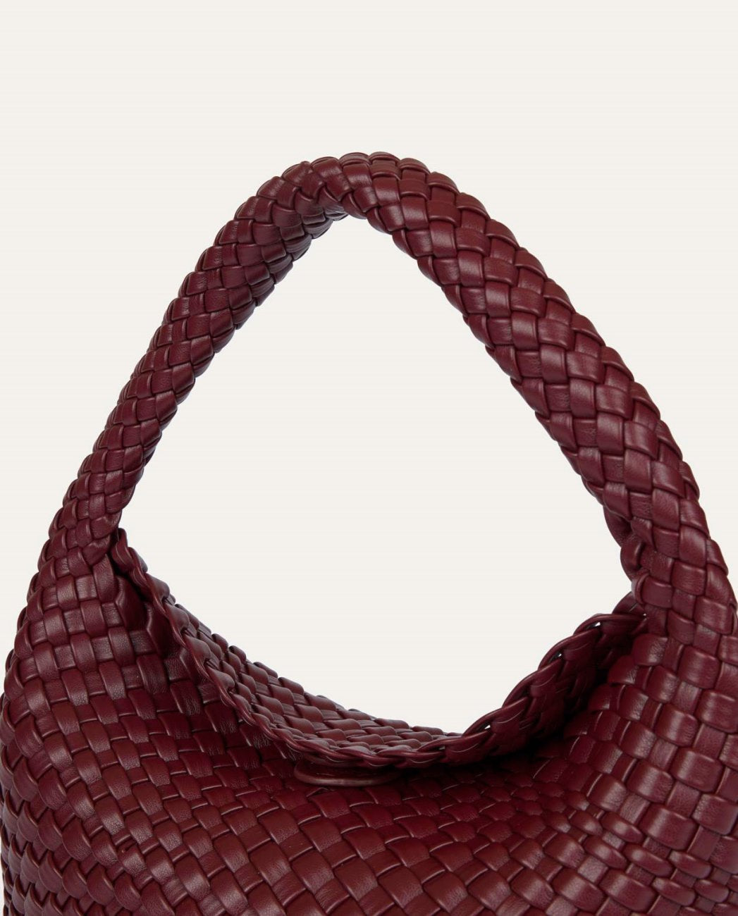 Bolso de hombro trenzado burdeos Surkana