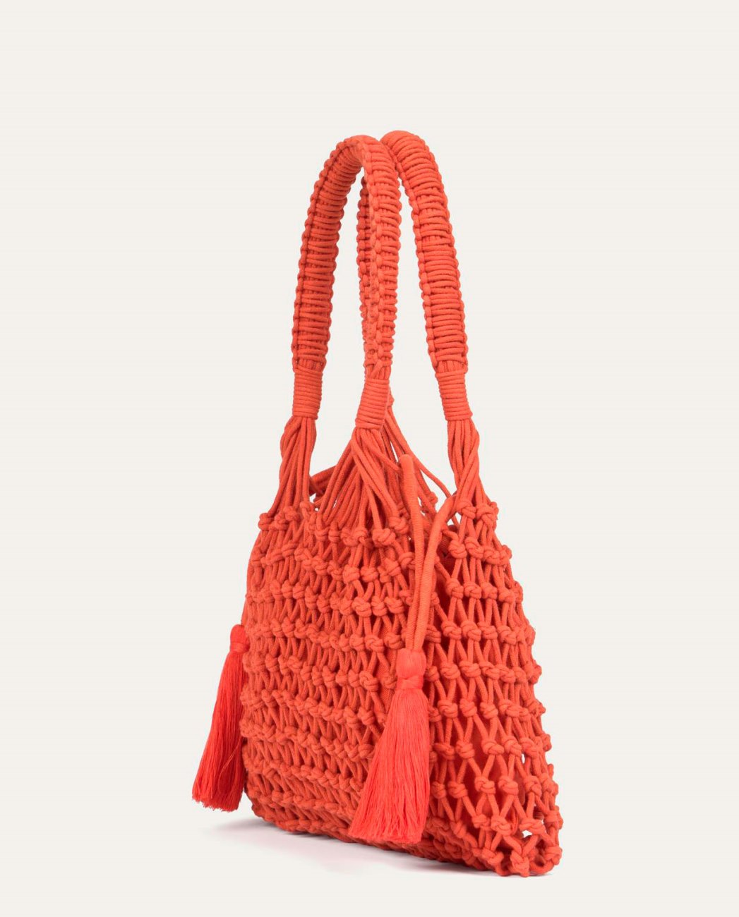 Bolso algodón tejido a mano teja Surkana
