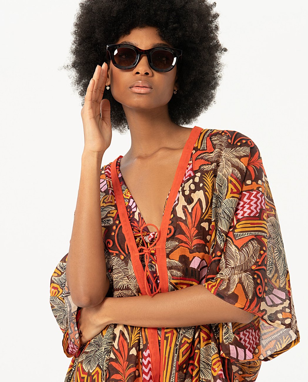 Gafas de sol estampado marrón Surkana