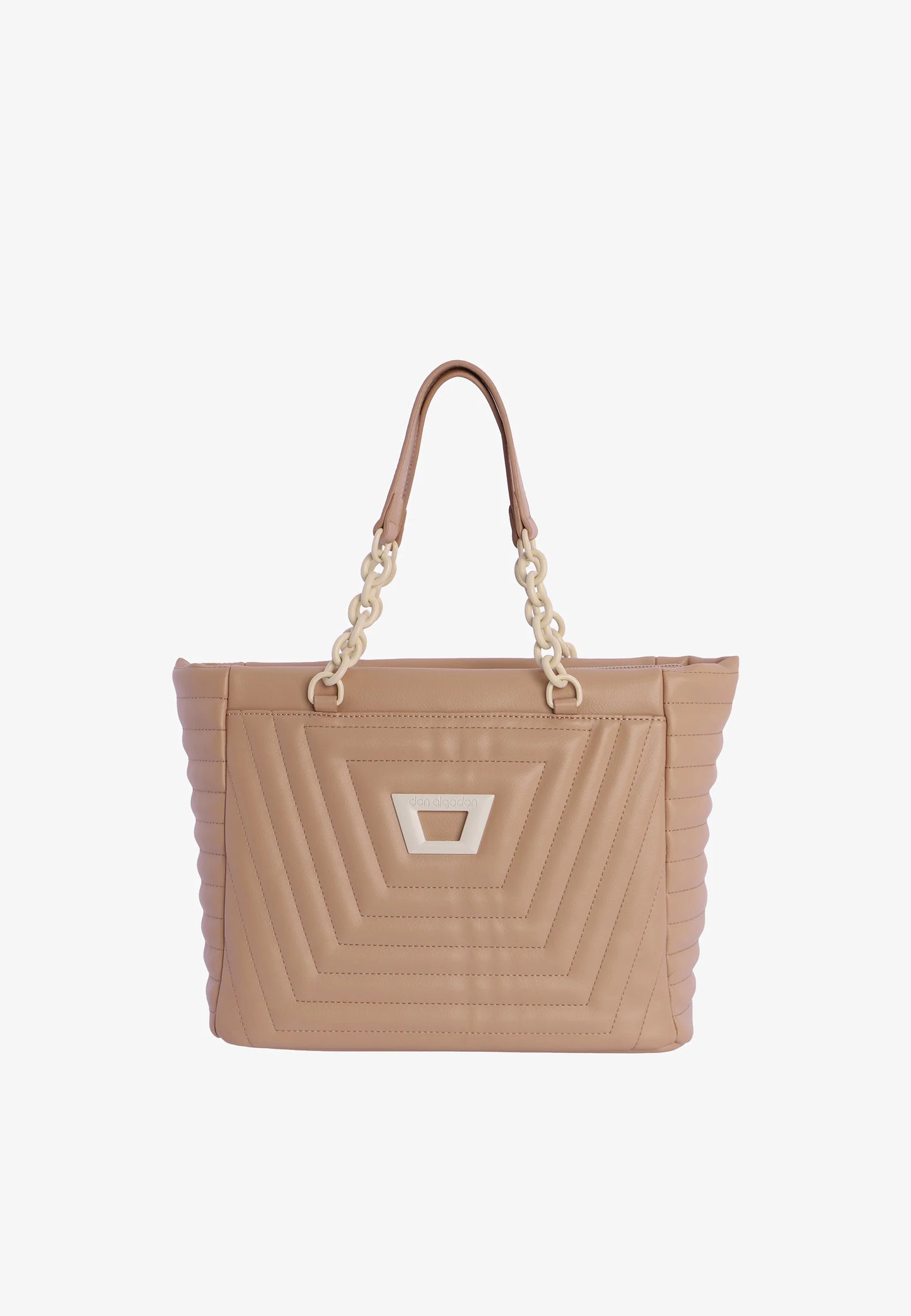 Shopper camel don algodon