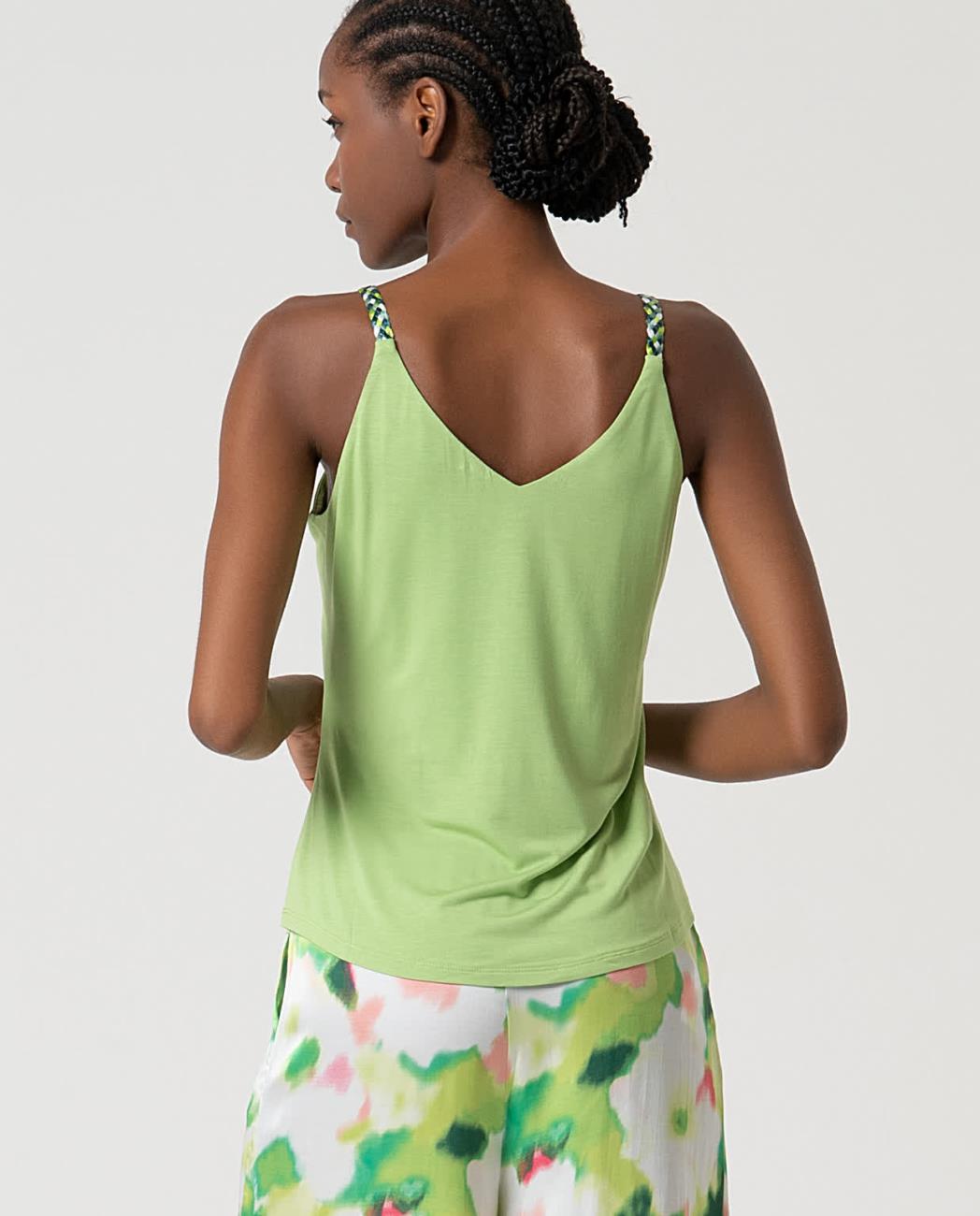 Top tirantes con fornitura Verde Surkana