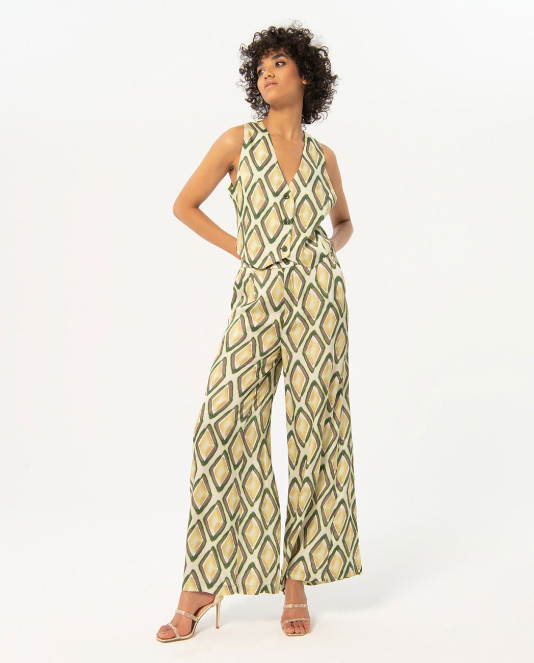 Pantalón rombos verde Surkana