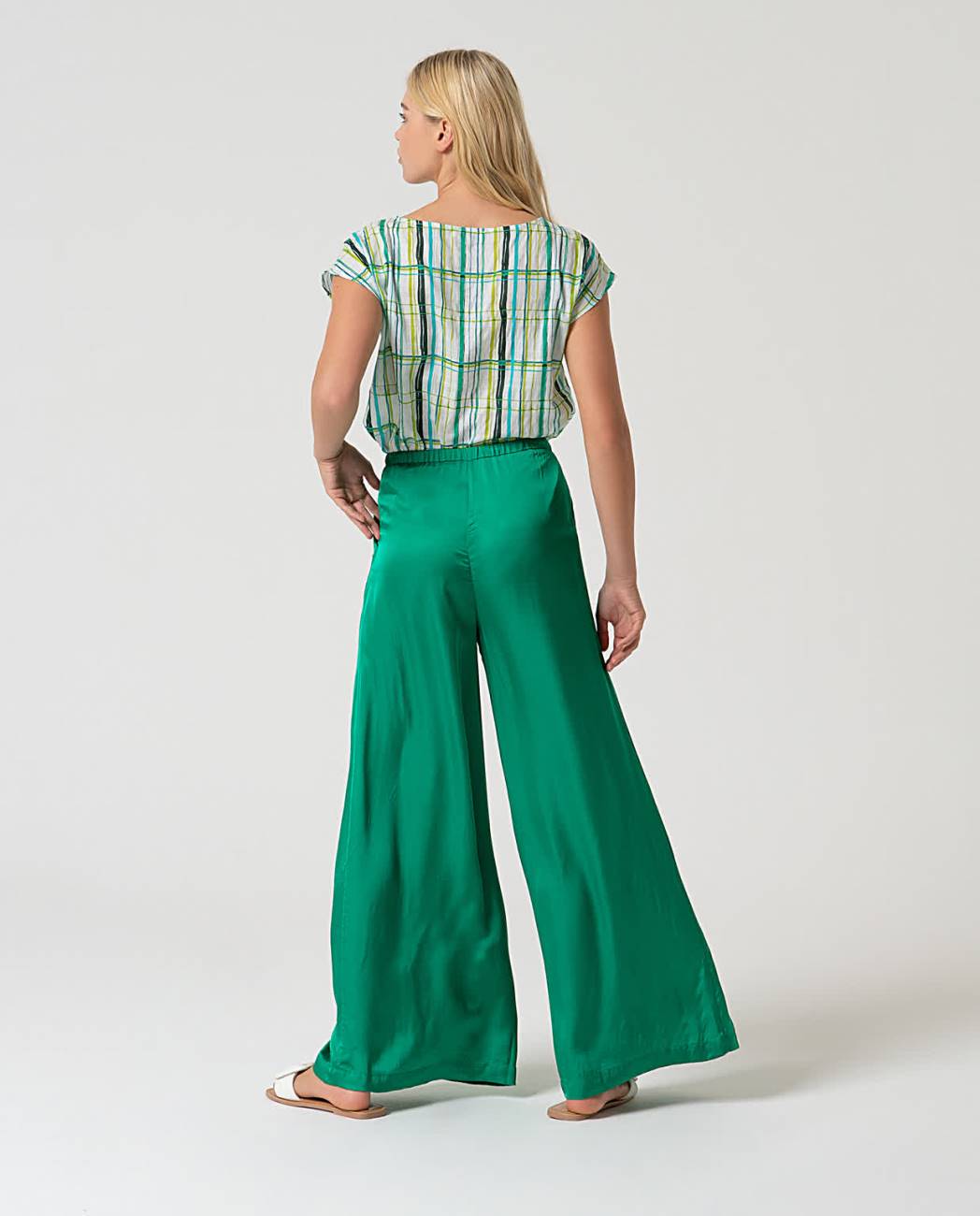 Pantalón largo acampanado Verde Billar Surkana