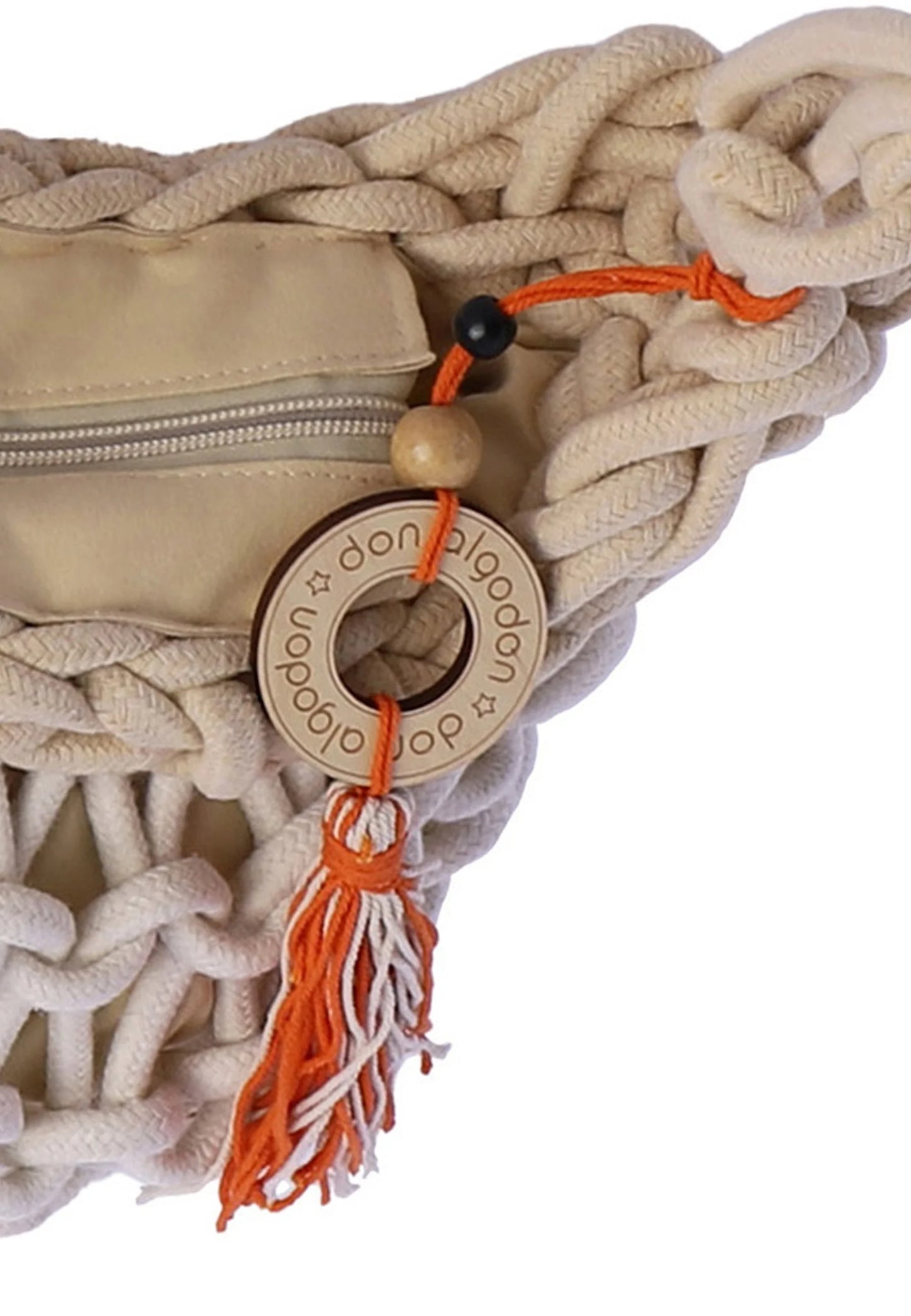 Bolso nudos beige don algodon