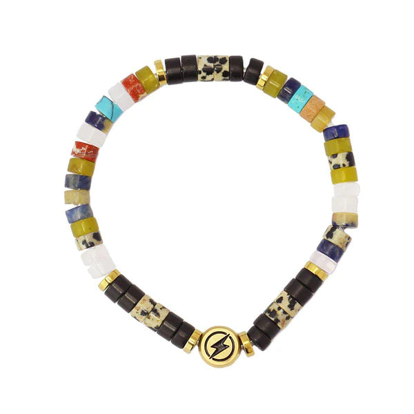 Pulsera elástica hombre piedra natural