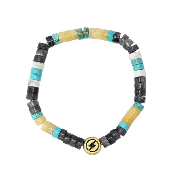 Pulsera elástica hombre piedra natural