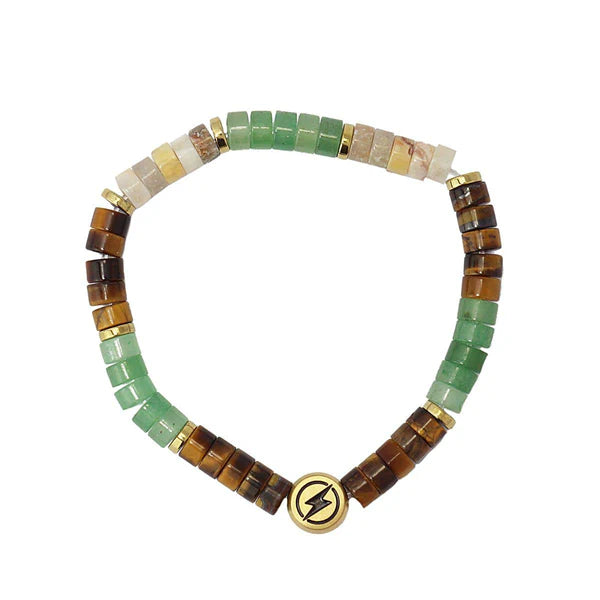 Pulsera elástica hombre piedra natural