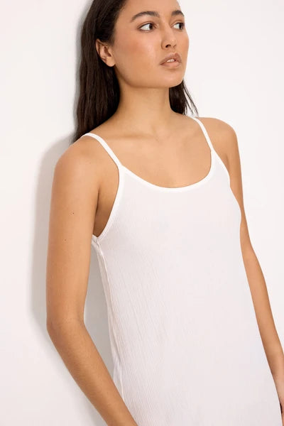 Vestido midi ligero blanco
