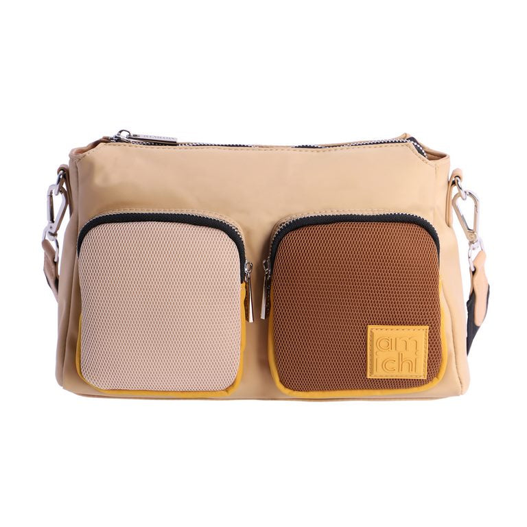 Bandolera beige amichi