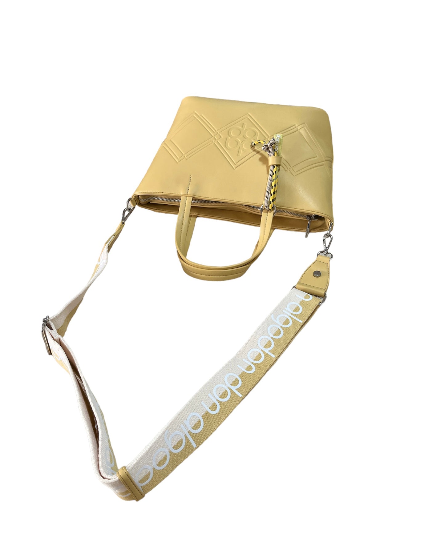 Bolso mano bandolera mostaza don algodón