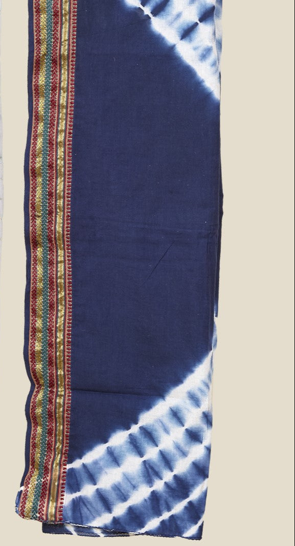 Foulard o pareo tie dye azul marino