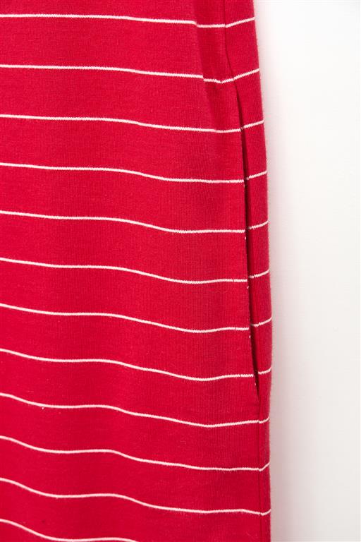 Vestido rayas rojo y blanco Batela