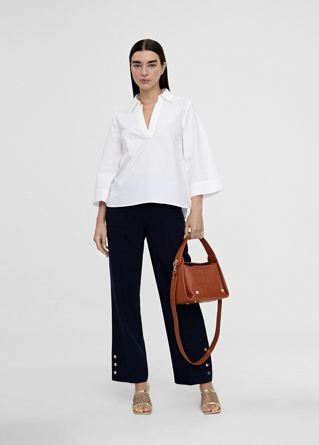Camisa pico manga acampanada Lola Casademunt