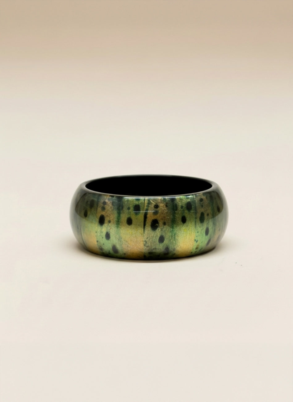 Pulsera rígida print Verde ácido Surkana