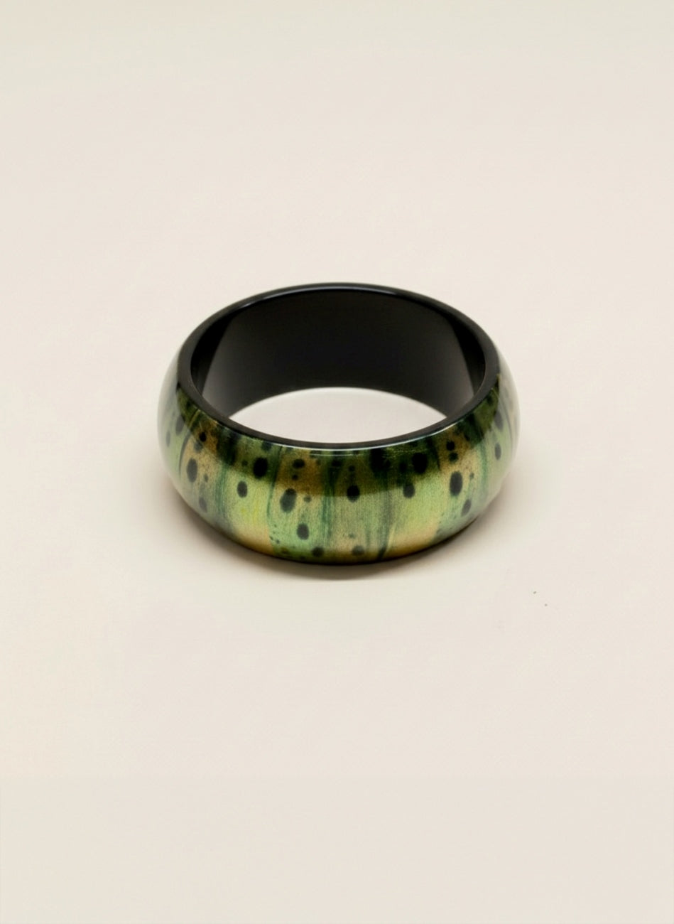 Pulsera rígida print Verde ácido Surkana