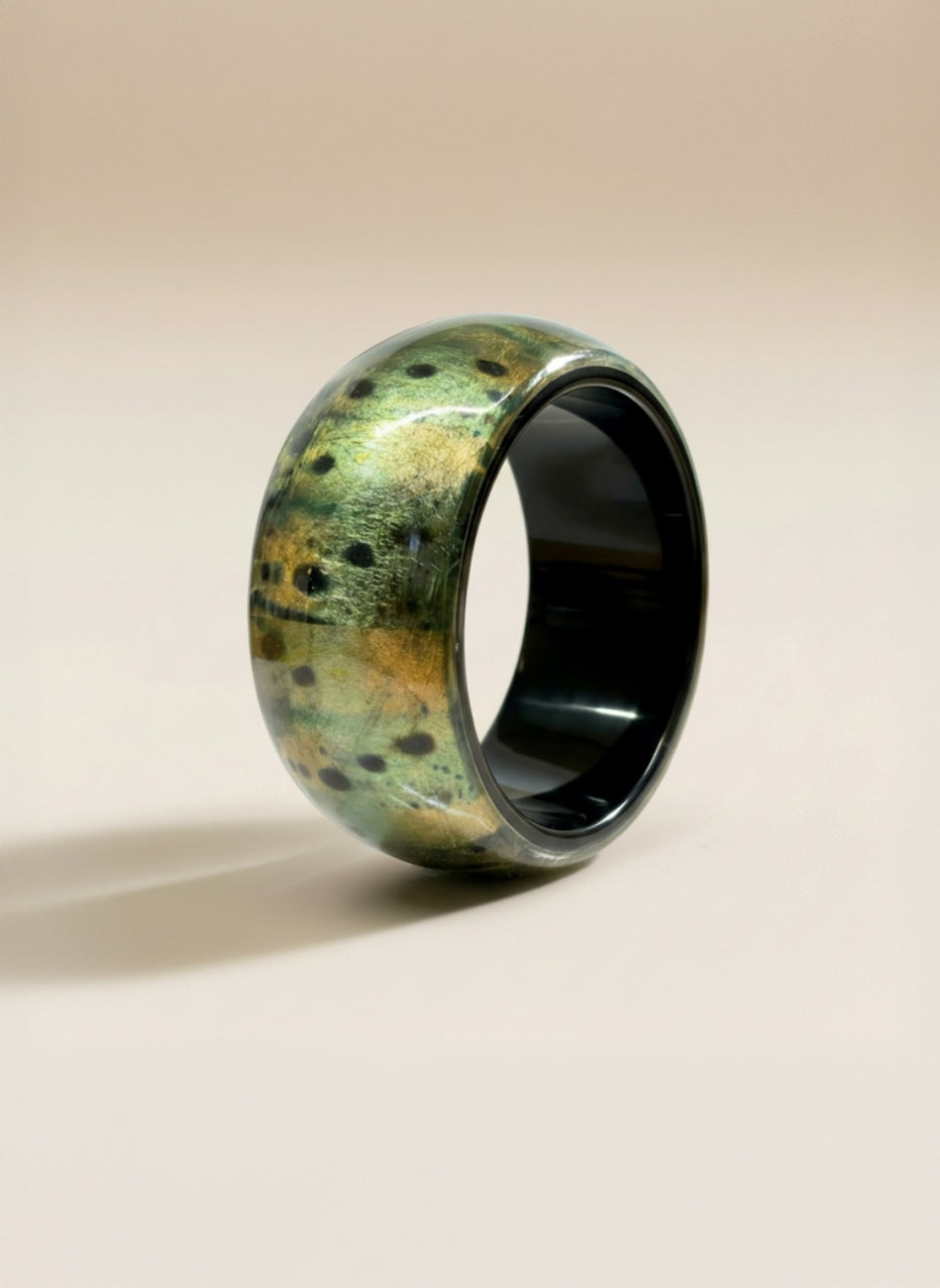 Pulsera rígida print Verde ácido Surkana