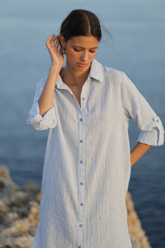 Kurta rayitas azul Luna Llena