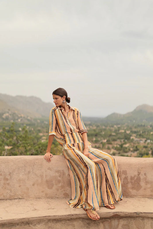 Pantalón palazzo tie-dye Luna Llena