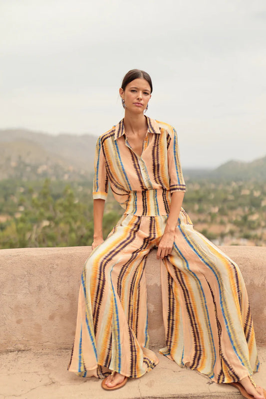 Pantalón palazzo tie-dye Luna Llena