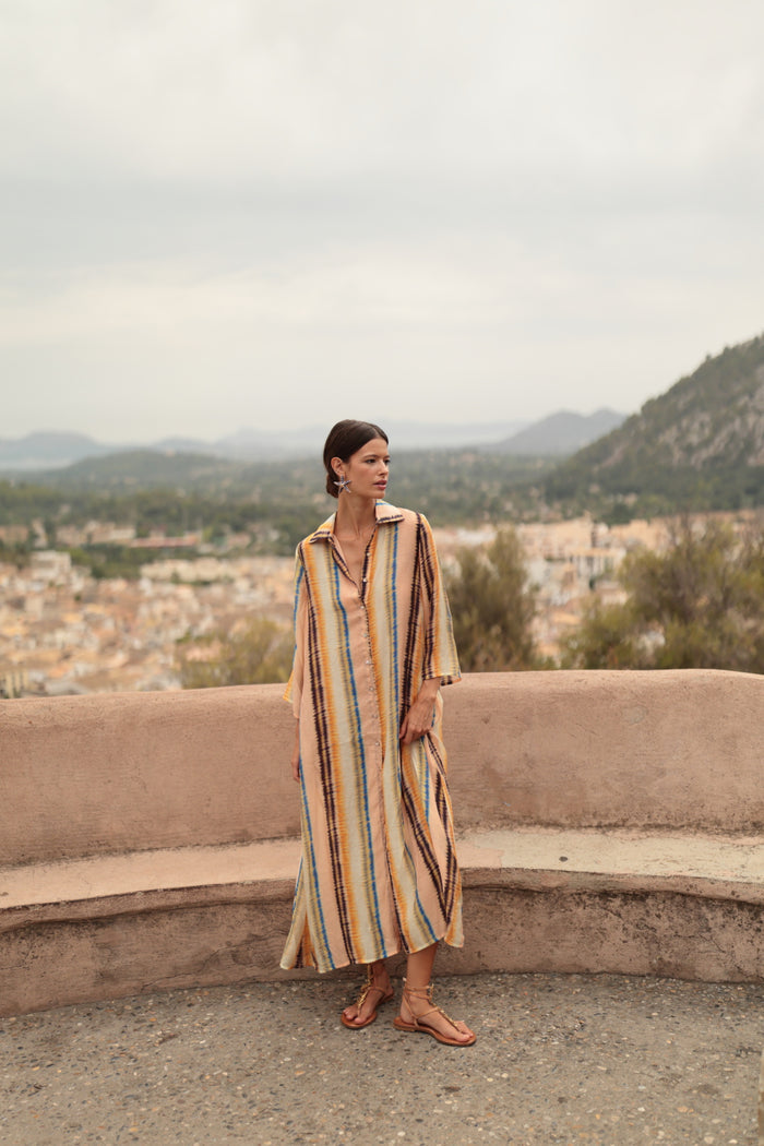 Vestido camisero kourta tie-dye Luna Llena