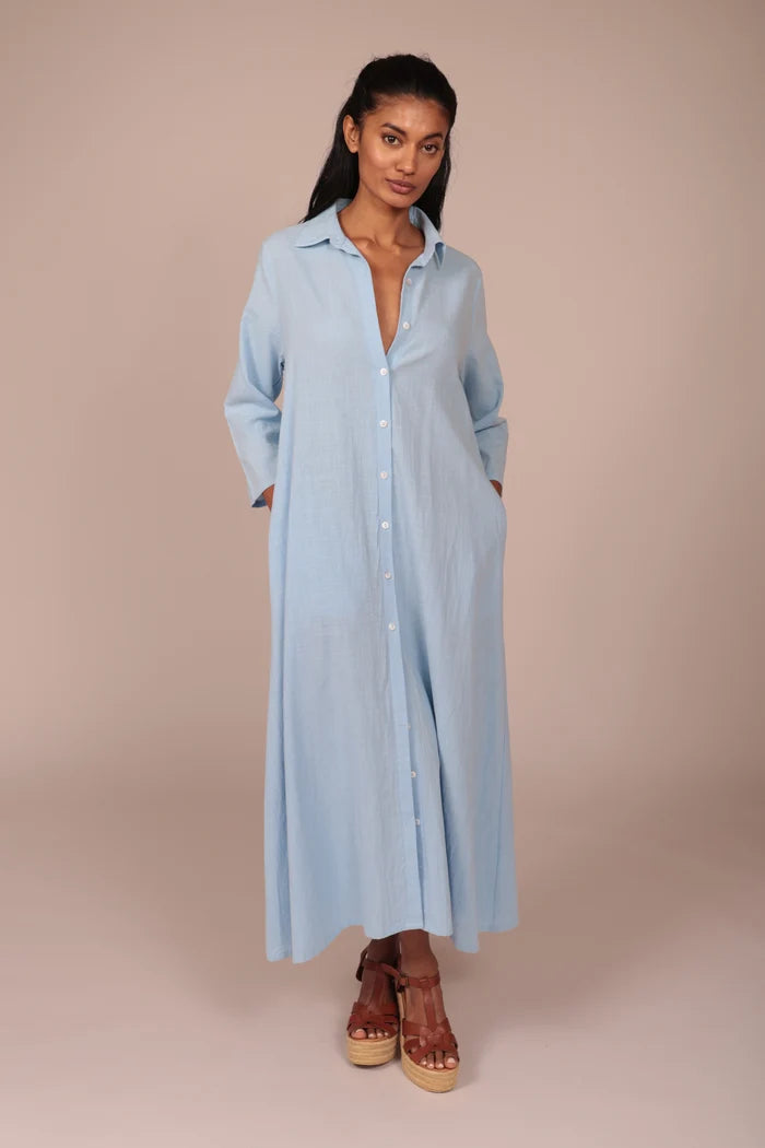 Vestido largo kourta celeste Luna Llena