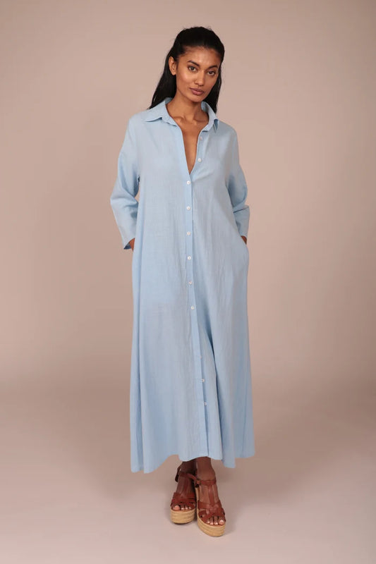 Vestido largo kourta celeste Luna Llena