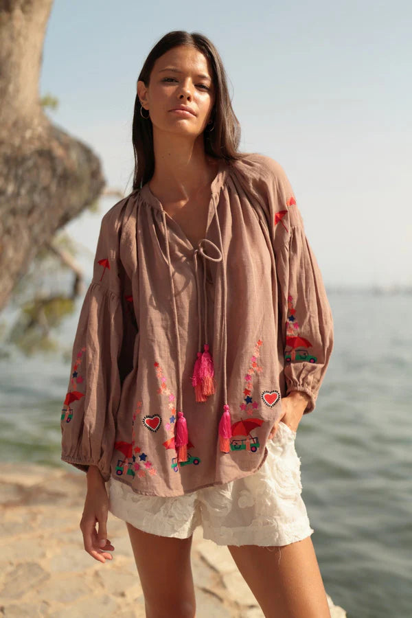 Blusa bordada Luna Llena