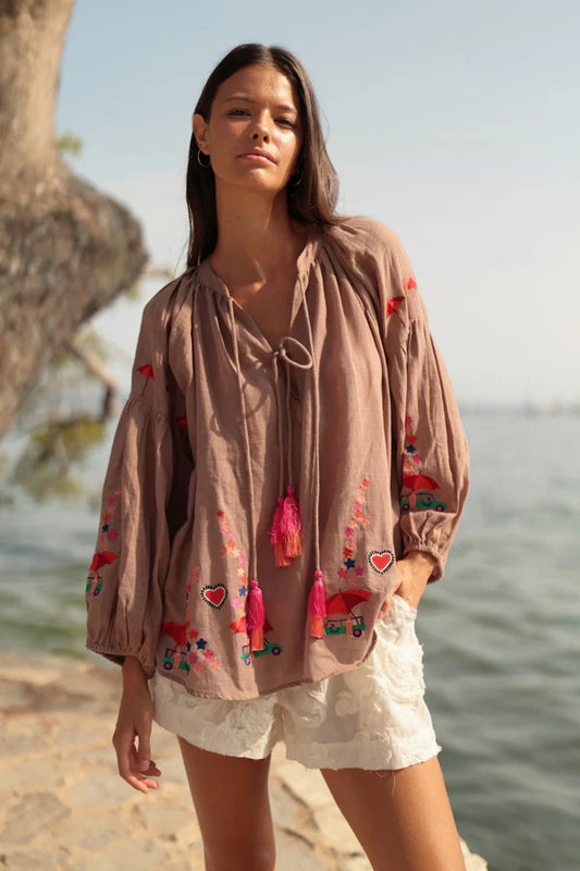 Blusa bordada Luna Llena