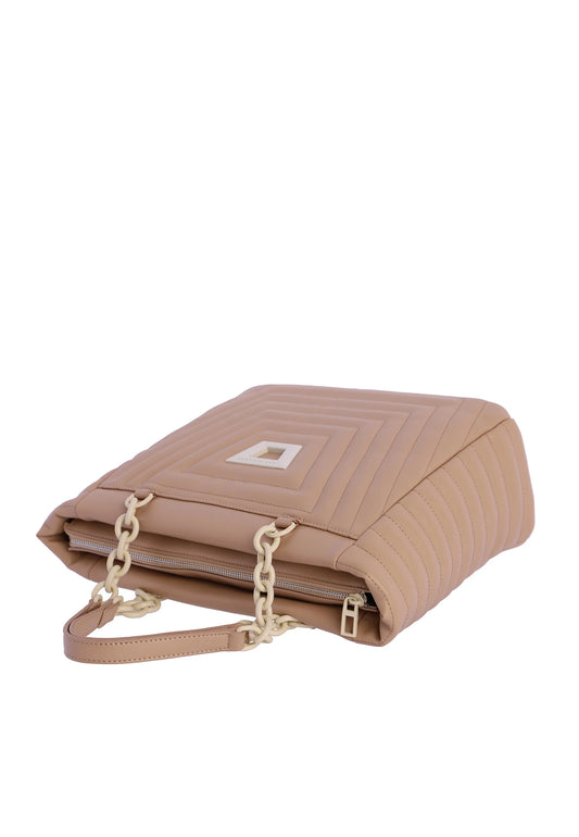 Shopper camel don algodon