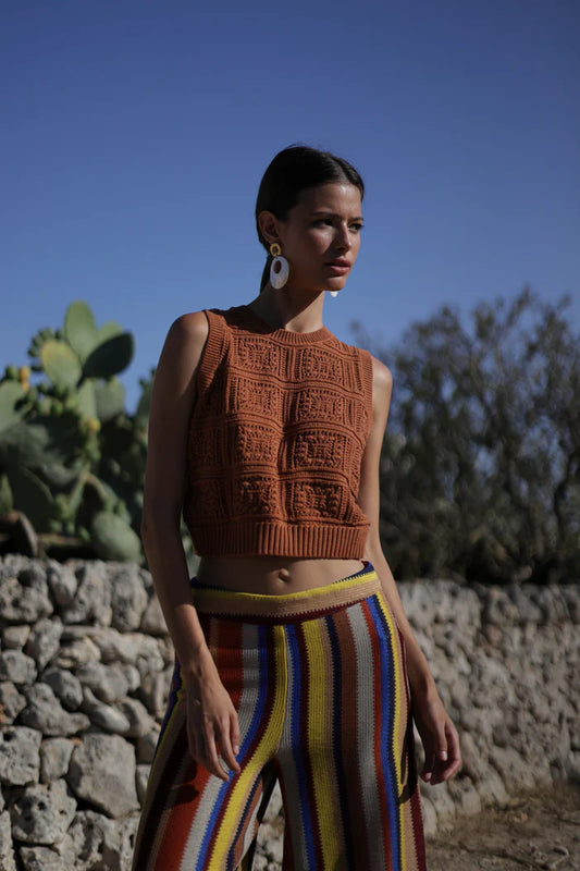 Pantalones punto crochet colores Luna Llena