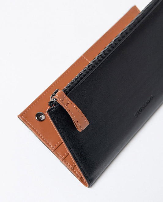 Cartera grande bicolor Negro Surkana