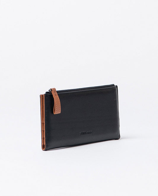 Cartera grande bicolor Negro Surkana