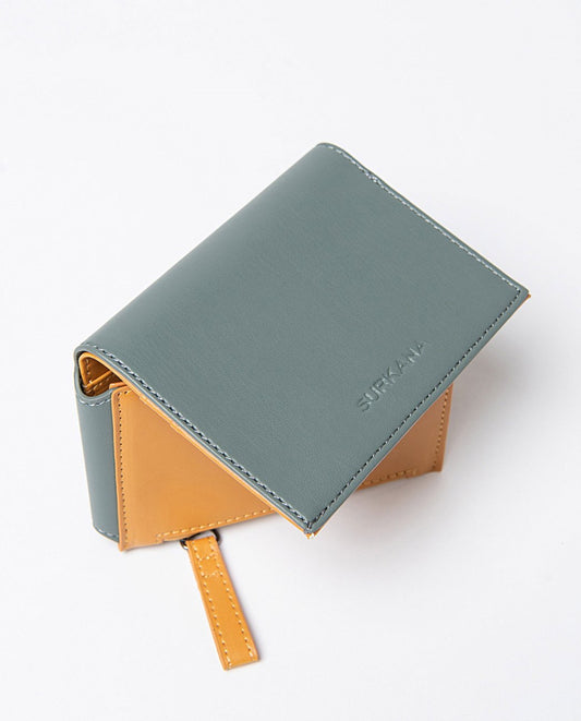 Cartera pequeña bicolor Azul acero Surkana