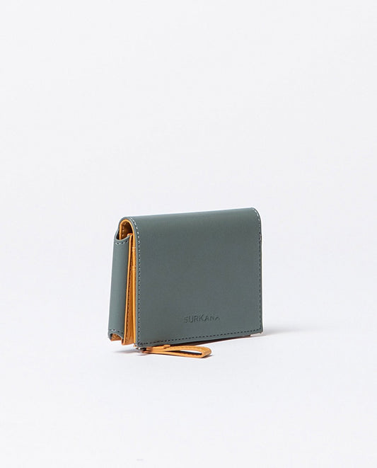 Cartera pequeña bicolor Azul acero Surkana