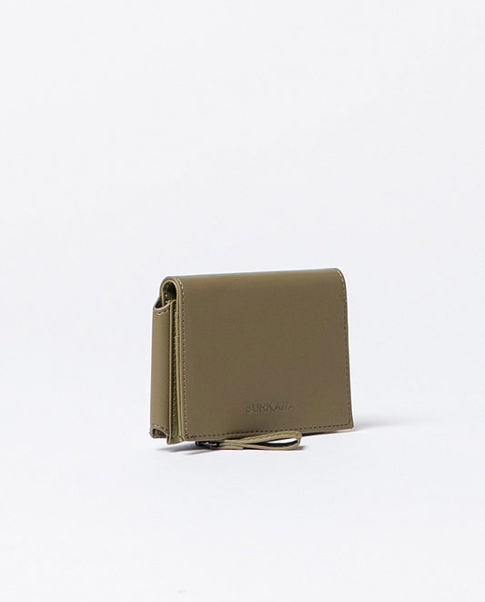 Cartera pequeña bicolor Kaki