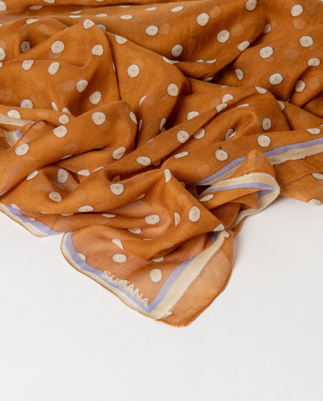 Pañuelo rectangular estampado Camel Surkana