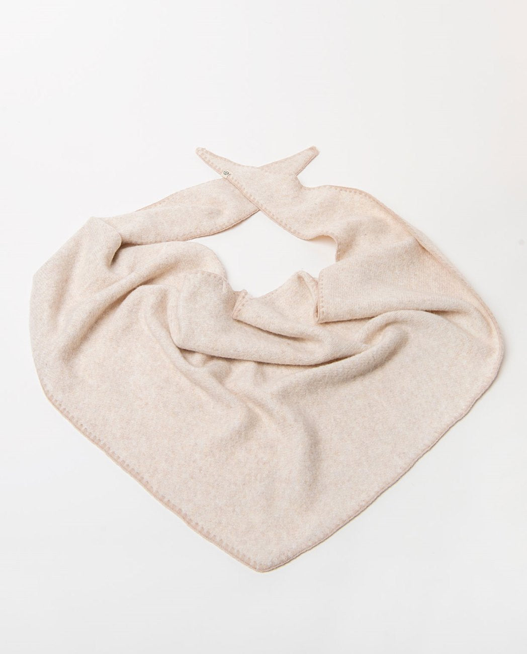 Bandana de punto con festón Beige Surkana