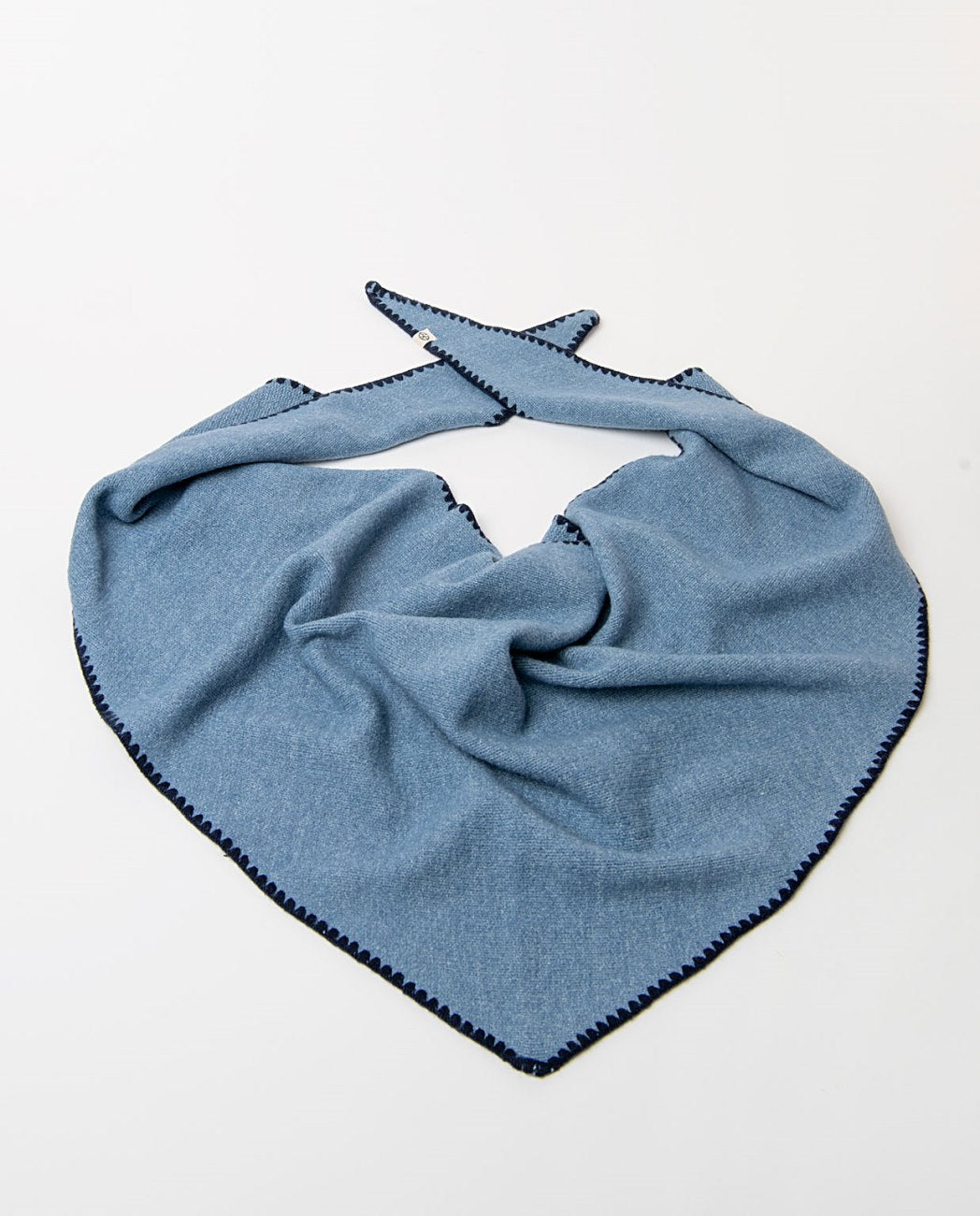 Bandana de punto con festón Azul Empolvado Surkana