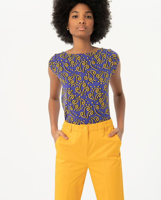 Pantalón recto estrecho amarillo Surkana