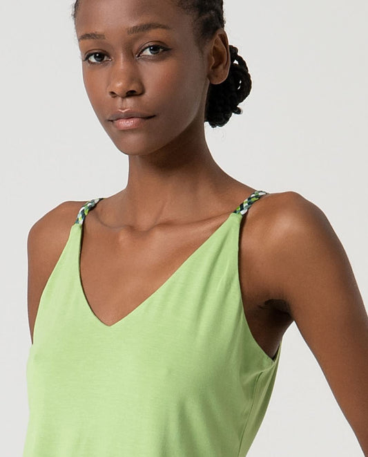 Top tirantes con fornitura Verde Surkana