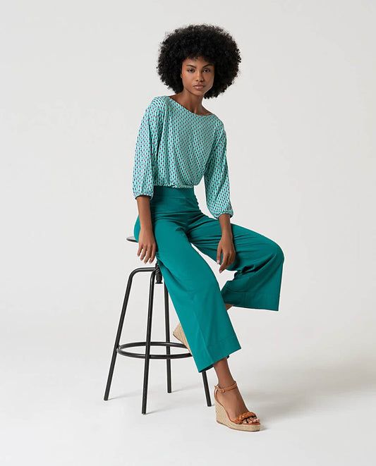 Pantalón recto cropped Esmeralda Surkana