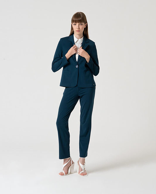 Pantalón recto tipo pitillo Azul petróleo Surkana