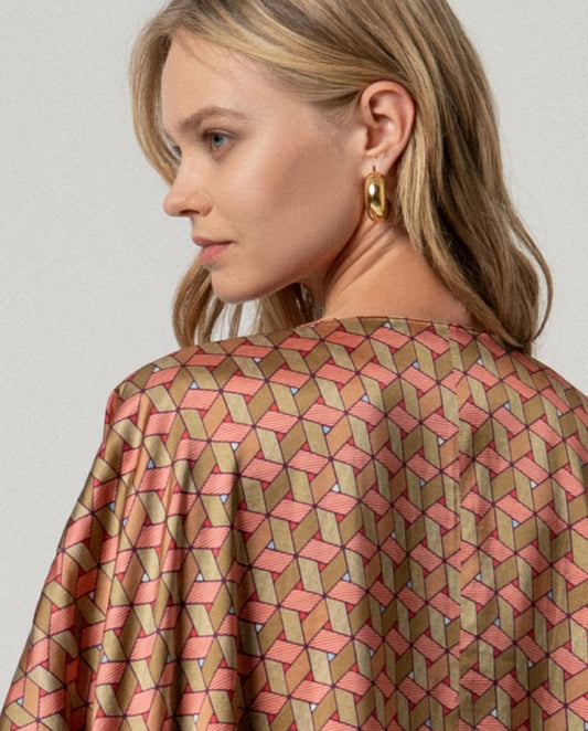 Kimono estampado multicolor Surkana