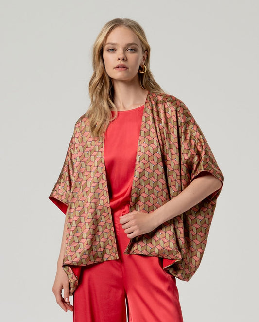 Kimono estampado multicolor Surkana