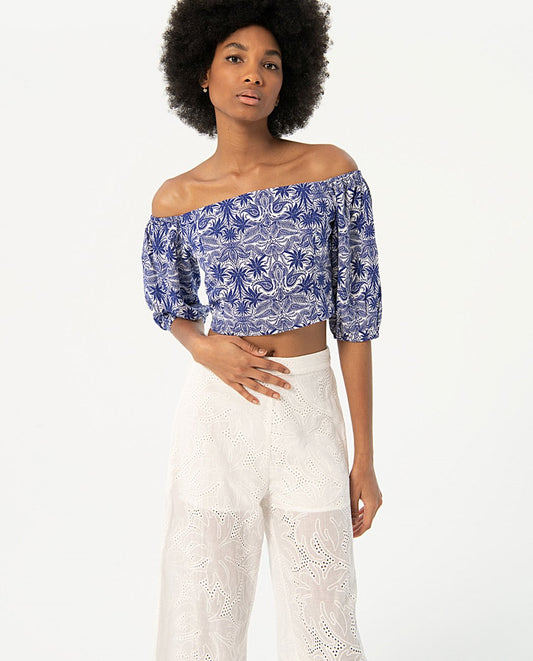 Pantalón calado blanco Surkana