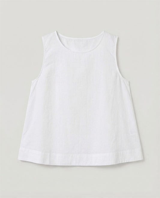 Top sin mangas escote redondo blanco Surkana