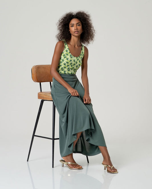 Maxi falda verde Surkana